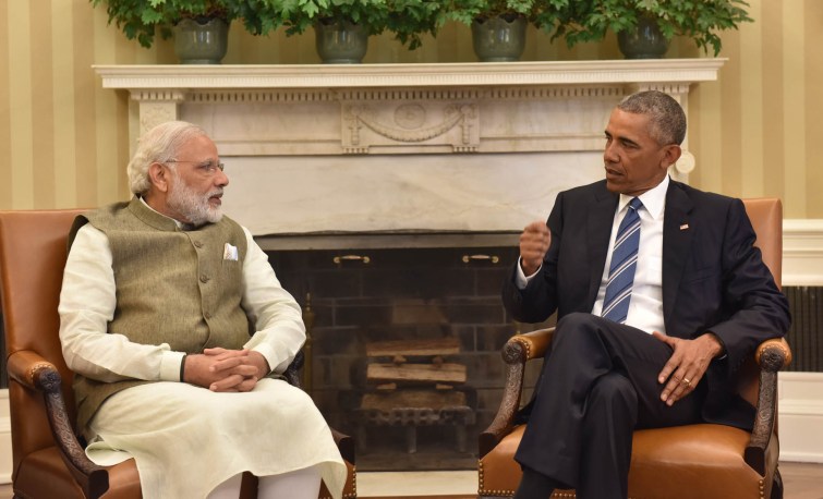 Indian Prime Minister, Narendra Modi meeting U.S. President Barack Obama at the White House, on June 07, 2016.